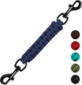PetBonus Dog Collar Safety Clip, Handmade Prong Collar to Harness Connector | Dog Leash Backup Safety Strap, Escape Proof, Double Ended Clasp, Lead Connector for Pinch Collar, Harness (Navy Blue) by Petbonus