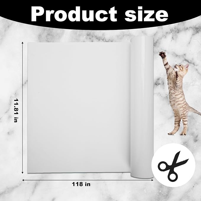 Cat Scratch Furniture Protector,107x 11.8Inch Self Adhesive Anti-Scratch Flexible Sticky Corner Guard for Cat Scratching Protection, Pet Furniture Protector for Sofa, Door, Wall - Image 2