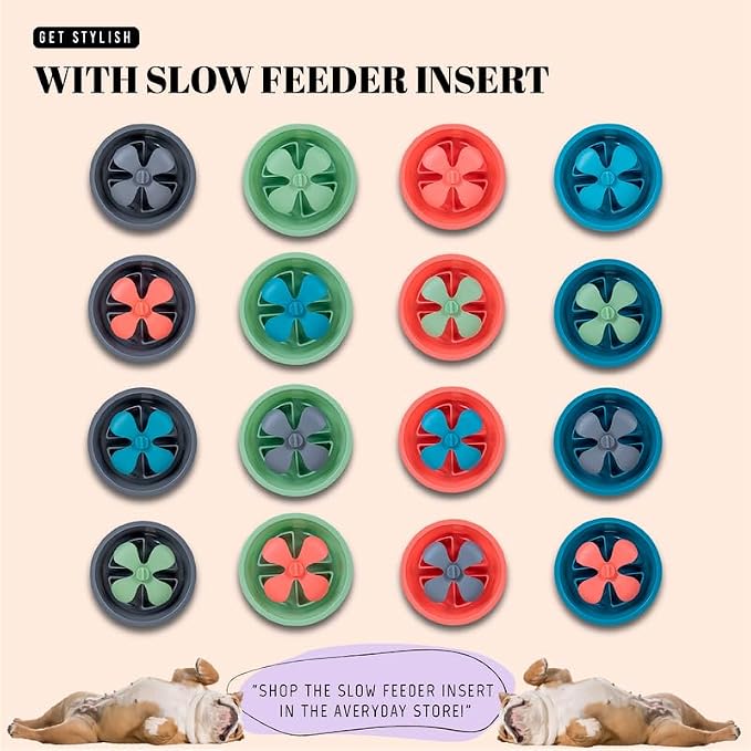 AVERYDAY Slow Feeder Dog Bowls for Large Breeds Fits Raised Feeding Station, Puzzle Dog Food Bowls to Slow Down Eating, Dogs Feeding Bowl with Non-Slip, Slows Feeder Pet Bowl for Wet and Dry Food - Image 9