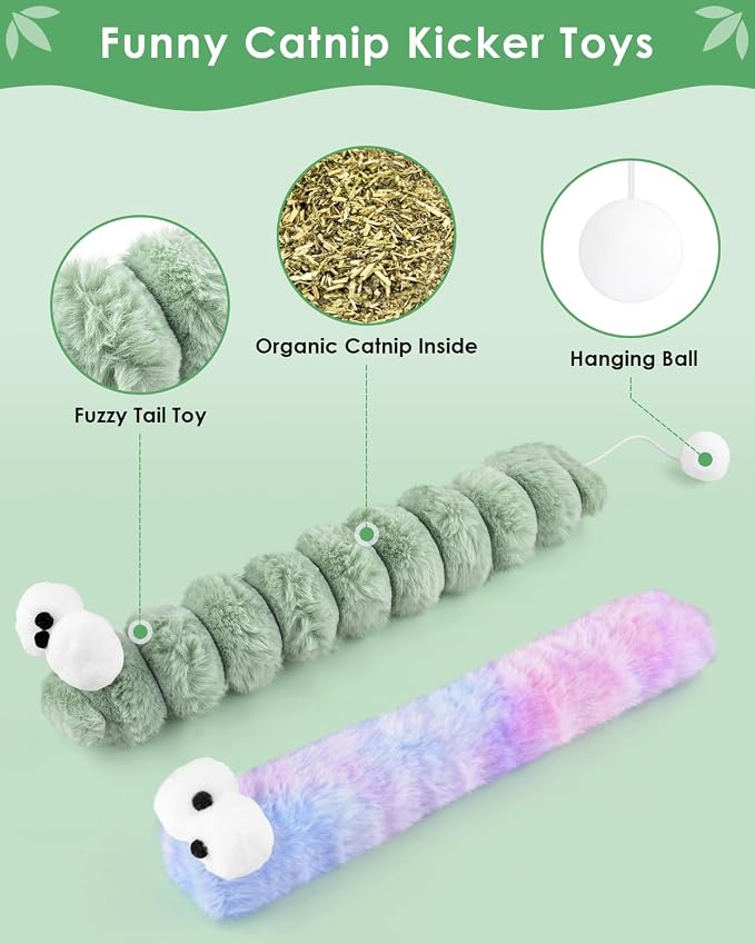 Bissap 20 PCS Silvervine Chew Sticks for Cats, Catnip Chew Ropes Cat Toys for Indoor Cat Kitten Teeth Grinding Interactive Feather Toys for Aggressive Chewers Dental Care - Image 3