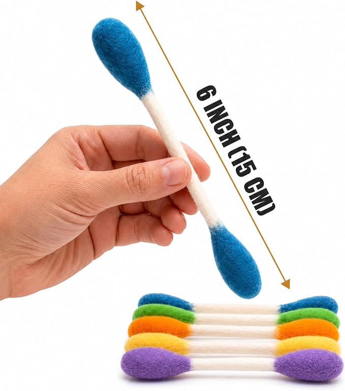 Glaciart One Swabs Cat Toys with Catnip - 6 Pk | Durable for Chew, Cute Cat Toys Interactive Kitty for Boredom, Exercise, & Play | Filled w/Organic Catnip for Anxiety & as Digestive Aid | Gift Idea - Image 2