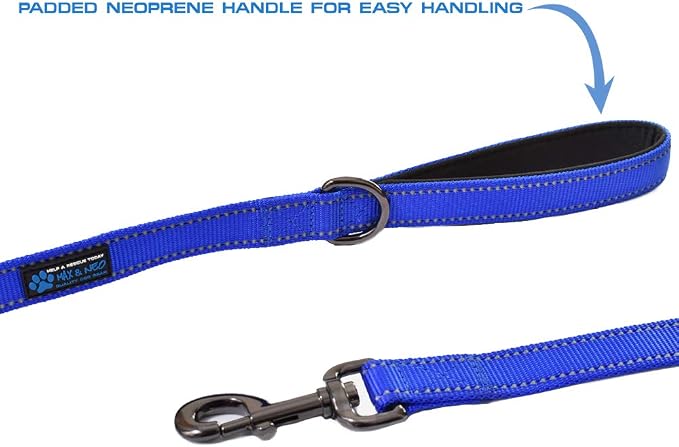 Max and Neo Reflective Nylon Dog Leash - Donate a Leash to Rescue for Each Sold (Black, 4ft) - Image 4