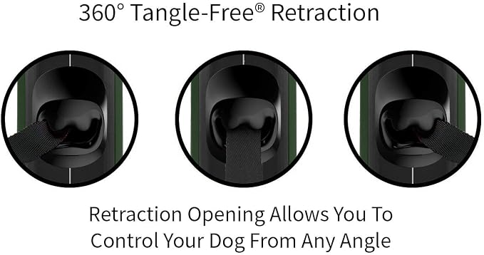 TUG Oval 360° Tangle-Free Retractable Dog Leash with Integrated Waste Bag Dispenser (Small, Green) - Image 5