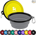 COOYOO Collapsible Dog Bowl,2 Pack Collapsible Dog Water Bowls for Cats Dogs,Portable Pet Feeding Watering Dish for Walking Parking Traveling with 2 Carabiners by COOYOO