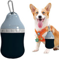 Dog Travel Water Bottle Detachable Bowl Leak Proof Portable ，Silicone Bottle Body，Collapsible and Suitable for Small Pets for Outdoor Walking, Hiking, Travel (Blue, 400 ml) by Unknown