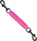 Dog Collar Safety Clip, Collar Companion, Handmade Backup Safety Strap, Double-Ended Clip Leash Connector, Suitable for Dog Harnesses, Prong, Pinch Collars (Pink, 1 Pack) by Unknown
