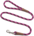 Mendota Pet Snap Leash - British-Style Braided Dog Lead, Made in The USA - Ruby, 1/2 in x 6 ft - for Large Breeds by MendotaPet