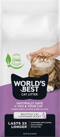 World's Best Cat Litter, Lavender Scented, Long-Lasting Odor Control, 32 lb by WorldsBestCatLitter