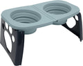 SPORT PET Elevated Travel Folding Bowls,Blue by SportPetDesigns