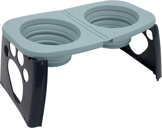 SPORT PET Elevated Travel Folding Bowls,Blue by SportPetDesigns