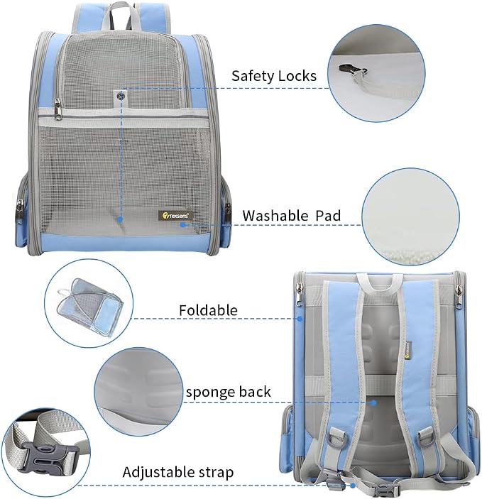 Texsens Innovative Traveler Bubble Backpack Pet Carriers for Cats and Dogs - Image 4
