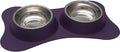 Loving Pets Bone Shaped Flex Diner for Dogs, Plum Small by Loving+Pets