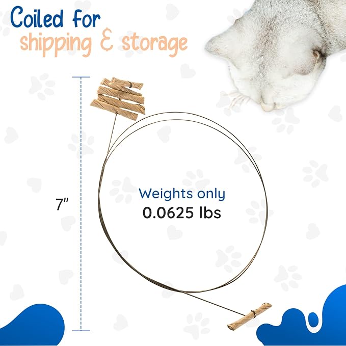 Cat Dancer Interactive Cat Toy - Fun and Fitness for Your Furry Friend - Engaging Paper Roll Attached with 30 Inches Flexible Spring Steel Wire for Playful Cats – 2 Pack - Image 3