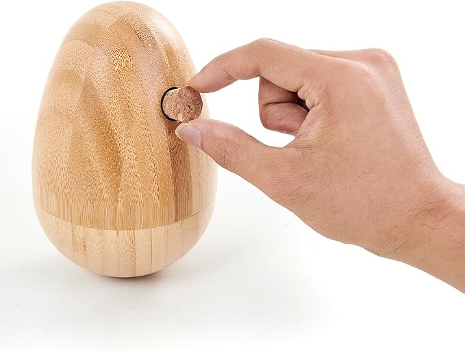LOOBANI Bamboo Treat Dispenser Wobble Toys Enrichment Puzzle Food Dispenser Ball Toy IQ Training for Small Medium Dog - Image 4