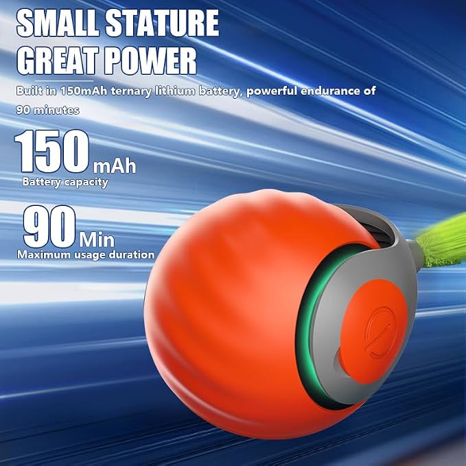 Interactive Cat Toys for Indoor Cats, 2Packs and 4 Tails | Safe and Environmentally Friendly Material, Two Speed Modes, USB Charging, Move Cat Toys Ball Suitable for Kittens/Adult Cats - Image 2