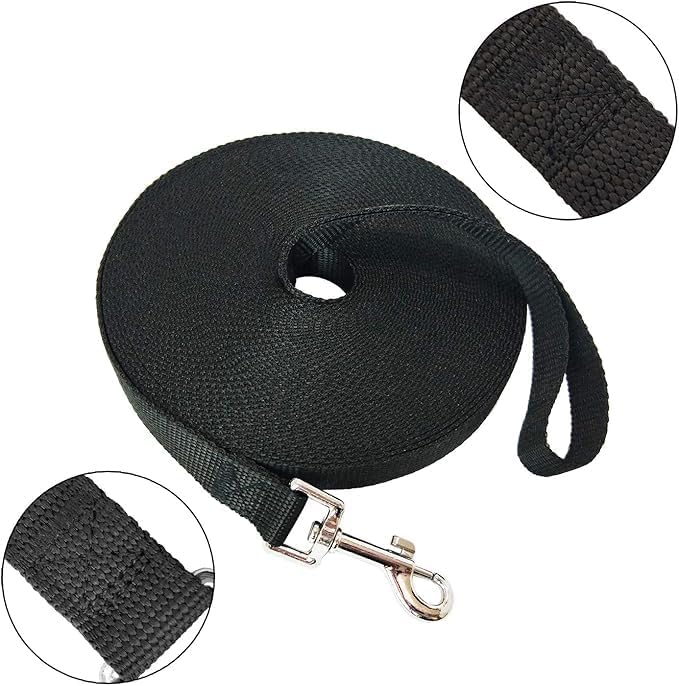 Nylon Training Dog Leash for Small Medium Large Dogs, 15ft 20ft 30ft 50ft 100ft Long Leash Dog/Puppy Lead for Obedience Recall Training, Camping - Image 2