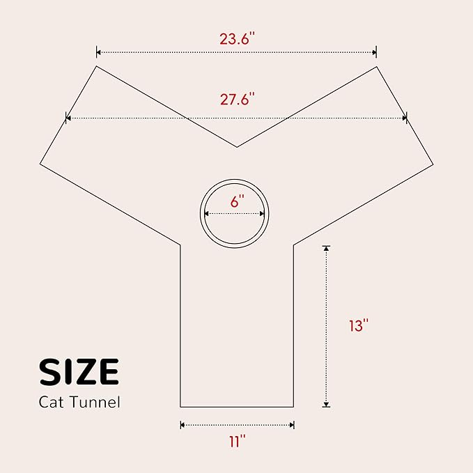 Tempcore Cat Tunnel for Indoor Cats, 3 Way Collapsible Pet Play Tunnel with Teaser Wand, Peek Holes & Hanging Ball, Interactive Tube for Kittens & Rabbits, Grey Coin - Image 3