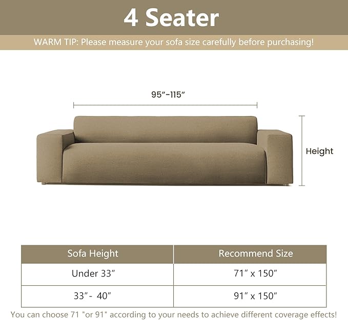 MYSKY HOME Couch Covers for Sofa, Dog Couch Cover Protector, Dark Grey Lines Sofa Covers for Sectional L Shape, Pets Couch Throw Cover Washable Durable Large Couch Cover for Dogs, Cats, 91"X150" - Image 8