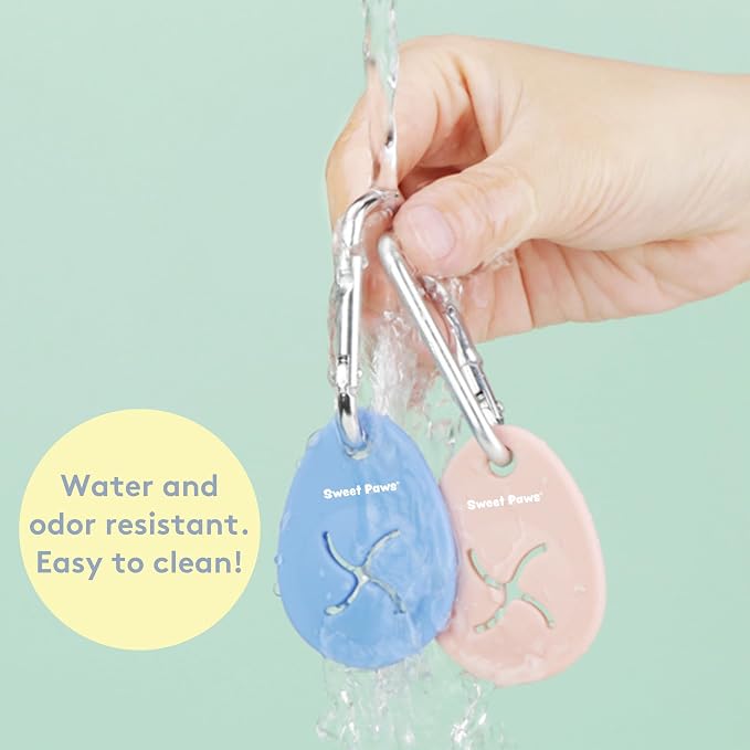 Dog Poop Bag Holder Charm for Hands-Free Carry of Used Dog Poop Bag on Leash, Lightweight Durable Silicone, Preserves your Diginity and Frees your Hands-Glacier - Image 4
