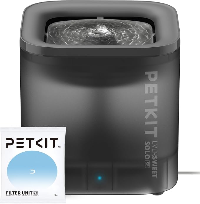 PETKIT Eversweet Solo SE Cat Water Fountain 65oz/1.85L Wireless Pump | Ultra Quiet Pet Water Fountain for Cats and Dogs Inside, Detachable Design Easy to Clean and Assemble, Filters Included by Unknown