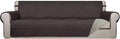 PureFit Reversible Quilted Couch Covers for Dogs Sofa Cover 4 Seater 88" | Chocolate/Beige, Water Resistant Couch Protector, Washable Pet Couch Cover with Non Slip and Elastic Straps For Kids by PureFit