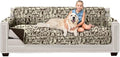 Sofa Shield® Couch Oversize Sofa Slip Cover with Strap, Chocolate Dog Print | Reversible Furniture Protector, Stain and Tear Resistant Cushion Cover, Machine Washable Slipcover for Pets, Cats 70 inch by SofaShield