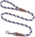 Mendota Pet Snap Leash - British-Style Braided Dog Lead, Made in The USA - Amethyst, 1/2 in x 4 ft - for Large Breeds by MendotaPet