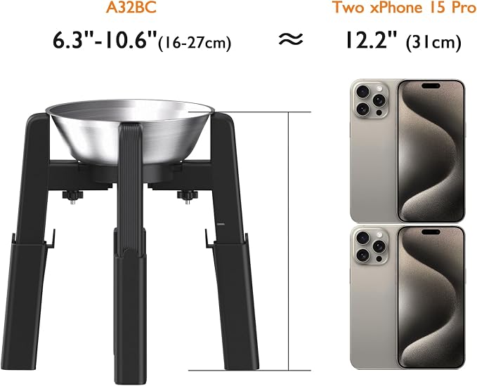 Elevated Dog Bowl, Raised Dog Bowl Stand with Stainless Steel Bowl | Elevated Pet Water & Food Bowl for Medium Dogs, Stable and Anti-Slip Raised Bowl - Image 5