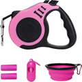 Retractable Dog Leash Automatic Telescopic Tractor Dog Tape | Pet Tape 10/16 FT Durable and Convenient, with Folding Bowl, Dispenser, Rubbish Bags, Suitable for Small and Medium Dogs by LIEVUIKEN