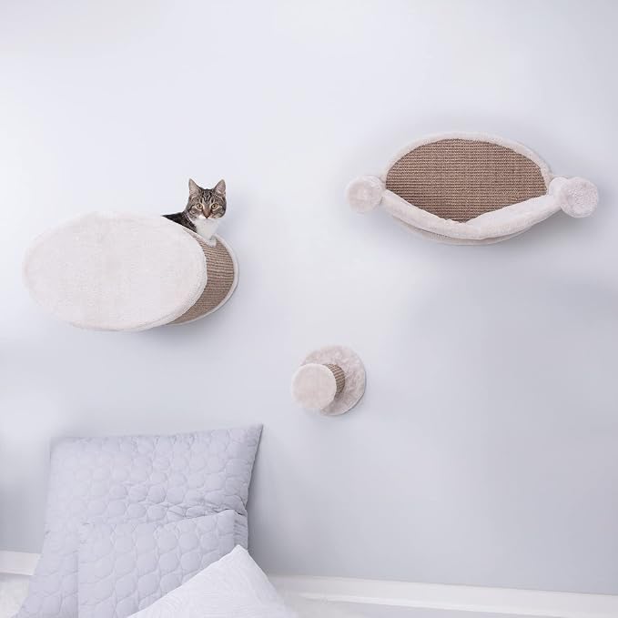 Trixie Liam Wall Mounted 3 pcs Lounge Set, Hammock, Cave, and Step, Brown, 18.8" L x 11.0" W x 11.3" Th - Image 4