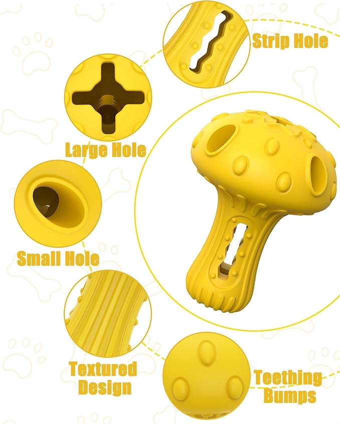 Dog Chew Toys for Aggressive Chewers, Rubber Treat Dispensing Stimulation Toy to Keep Them Busy, Durable Interactive Enrichment Puzzle Toy for Medium Large Breed Dogs - Image 6