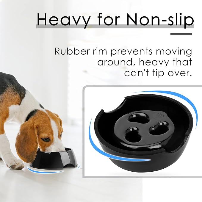 Super Design Slow Feeder Dog Bowl, 1 Cup(Holds Approx. 300ml), Non-Slip, Heat-Resistant, Sturdy, Dishwasher Safe, Suitable for Large Dogs - Image 5
