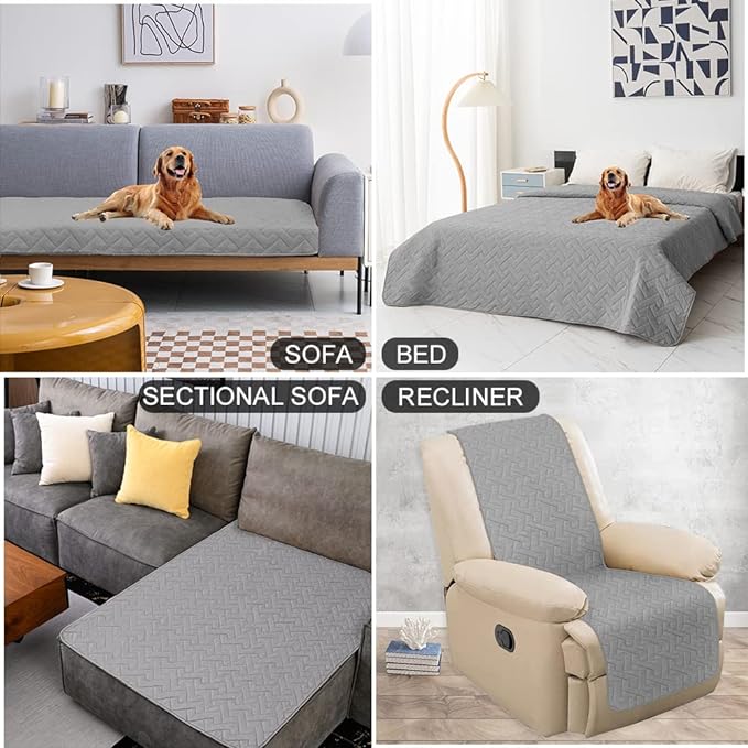 fuguitex Waterproof Dog Bed Cover Couch Cover for Pet Anti-Slip Cat Mat Pet Pad Blanket for Sofa Chair Recliner Bed Furniture Protrctor - Image 6