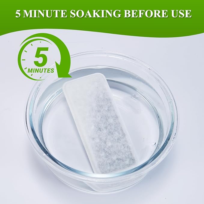 PETIMI Accessories Set (Replacement Filter & Water Pump Sponge) for Pet Water Fountain- 6 pcs Packed Filters and 6 pcs Packed Sponges, Fits PETIMI 2 Gallons and 3 Gallons Pet Fountain Series - Image 4