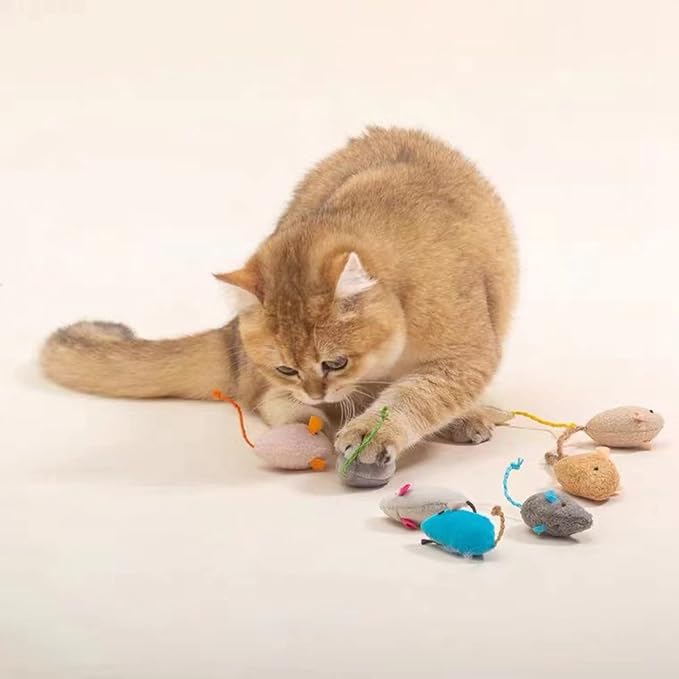 Catnip Toy, Cats Mouse Plush Cat Toys, Cat Mice & Animals Toys for Indoor Cats and Kittens, Cat Chew Toy for Exercise for Pet Cat Kitten Kitty (6 Packs) - Image 9