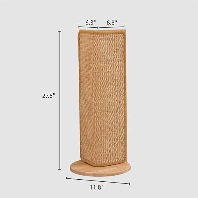 SHENGOCASE 27.5-Inch Tall Sisal Cat Scratching Post, Corner Couch Protector, Wall Corner Mounted (2pcs) - Image 5