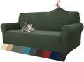 ZNSAYOTX 1 Piece Jacquard Couch Covers for 3 Cushion Couch High Stretch Sofa Cover for Pets Dogs Anti Slip Extra Large Sofa Slipcovers Furniture Protector (XL Sofa, Army Green) by ZNSAYOTX
