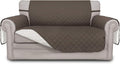 Easy-Going Reversible Couch Cover, 2 Cushion Sofa, Loveseat, Taupe/Ivory | Machine Washable Slipcover For Dogs, Water Resistant Furniture Mat For Living Room, Non-Slip Sofa Cover, Pet Friendly by Easy-Going