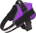 Dog Harness, No-Pull Reflective Dog Vest, Breathable Adjustable Pet Harness with Handle for Outdoor Walking - No More Pulling, Tugging or Choking (Purple, M) by Bolux