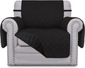 Easy-Going Chair Sofa Slipcover Reversible Sofa Cover Water Resistant Couch Cover Furniture Protector Cover with Elastic Straps for Pets Kids Children Dog Cat (Chair, Black/Black) | Machine Washable Slipcover For Dogs, Water Resistant Furniture Mat For... by Easy-Going