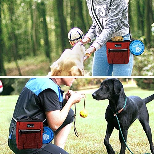 PetAmi Dog Treat Pouch, Pet Treat Pouch for Training, Dog Walking Bag Holder for Kibbles, Pet Food Toy, Dog Trainer Essentials Supplies, Poop Bag Dispenser, 3 Ways to Wear (Red) - Image 5