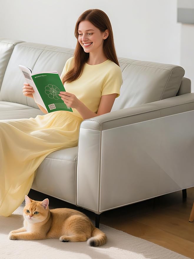 Acostop 12"x136" Cuttable Cat Scratch Furniture Protector for Leather Couch | Transparent Easy to Remove Anti-Scratch Couch Protector from Cat, No Pins - Image 5