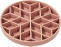 OHMO Slow Feeder Dog Bowl, 5.9" Lick Mat for Dogs, Diamond, Coral | Cat Slow Feeder Bowl, Anti Choking, Enrichment Toys, Easy Clean BPA-Free Silicone Feeding Bowl, Boredom and Anxiety Reducer by OHMO