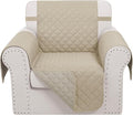 Reversible Recliner Chair Covers, 23" Chair, Sand/Beige | Chair Covers for Living Room with Elastic Straps, Water Repellent, Chair Protectors Covers for Dogs by LuxshareHome