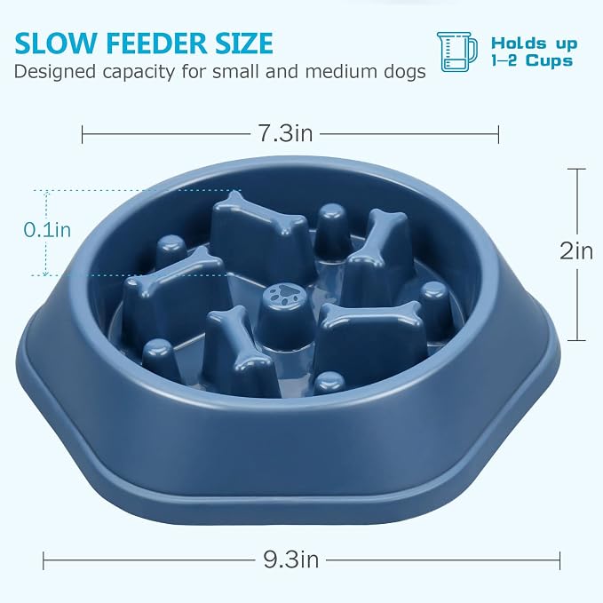 UPSKY Slow Feeder Dog Bowl Anti-Chocking Slower Feeding Pet Puzzle Bowls | Interactive Bloat Stop Dog Food Dishes, Non-Slide Dogs Lick Treat for Small Medium, Slow-Eating Maze Design, Easy to Clean - Image 2