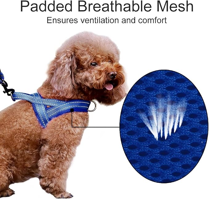 Plutus Pet No Pull Dog Harness for Large Dogs, Breathable Mesh Padded | Adjustable Reflective with Handle, Escape Proof, Quick Fit Pet Vest, Front Clip, for Training and Walking, Royal Blue, XL - Image 3
