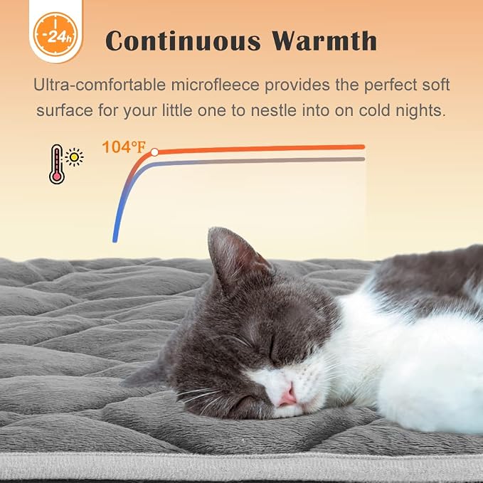 Self Warming Cat Bed Self Heating Cat Mat Thermal Pet Bed Mat Self-Warming Dog Crate Pad - Image 3