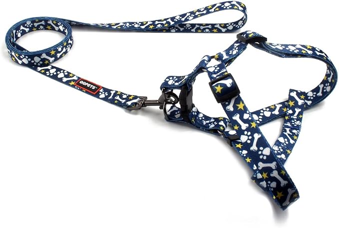 Dog Harness Leash Set Adjustable Heavy Duty No Pull Halter Harnesses for Small Medium Large Breed Dogs Back Clip Anti-Twist Perfect for Walking (S(14"-20" Chest Girth), Bone) - Image 8