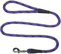 Mendota Pet Snap Leash - British-Style Braided Dog Lead, Made in The USA - Black Ice Raspberry, 3/8 in x 4 ft - for Small/Medium Breeds by MendotaPet