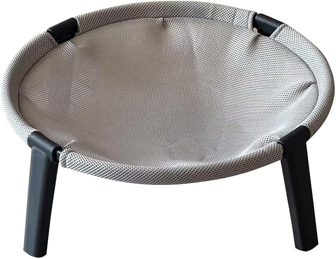 Elevated Cat Hammock Bed, Breathable Mesh Raised Cat Lounger, Removable Washable Mesh(Gray) - Image 7